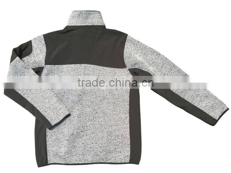 European style warm comfort workwear knitted softshell jacket