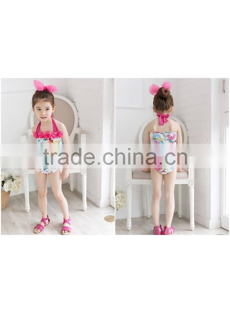 Children piece swimsuit girls skirt type swimsuit children baby swimwear Floral