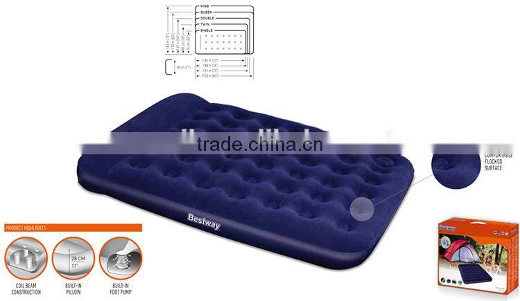 Bestway Built-in Foot Pump Single Flocking Mattress