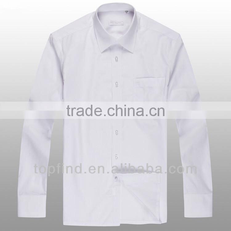 Fashion Latest Design Casual solid color men office long sleeve shirt