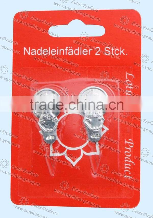 Sewing Tools Type Aluminum Needle Threader In Blister Card Needle Threader