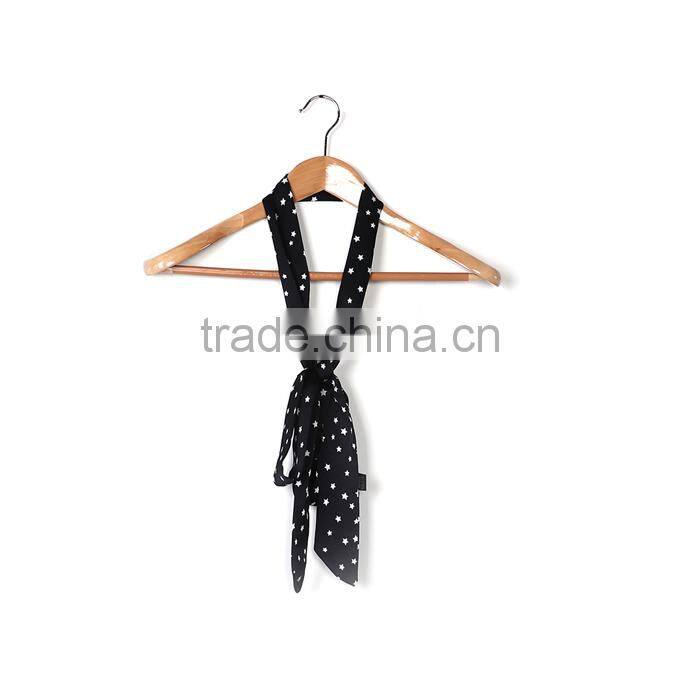 Polyester Multifunction Skinny Scarf Black White Pentagram Star Choker