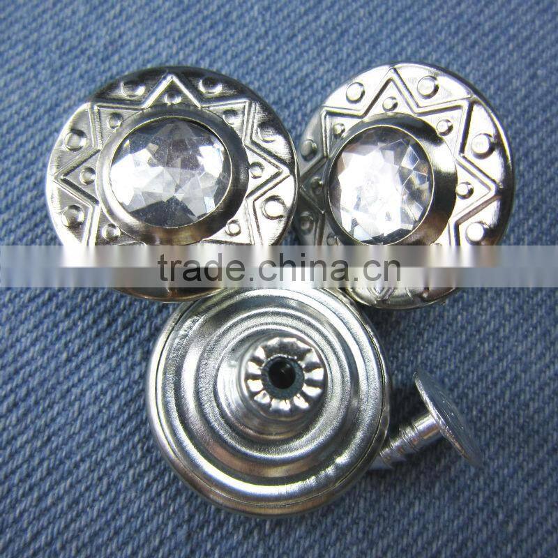 Custom shank button metal jeans button for clothing