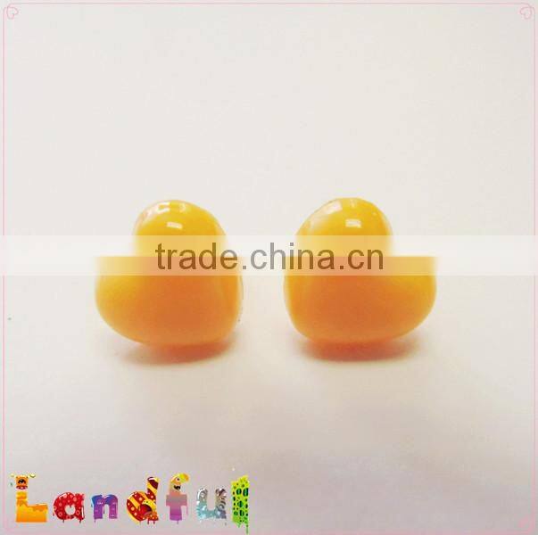 10mm Lemon Yellow Heart Nose Plastic Small Nose Dog Nose