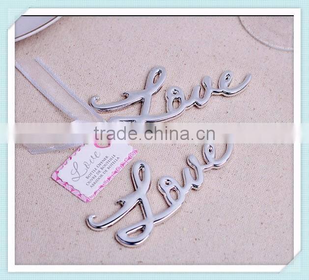 Best Quality Chrome Love Bottle Opener Wedding & Bridal Shower Favors and Gift For Guest