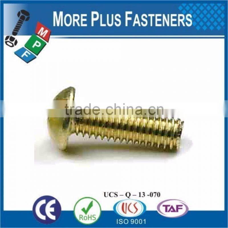 Made in Taiwan Brass Material Contact Screw Machine Screw Tapping Screw