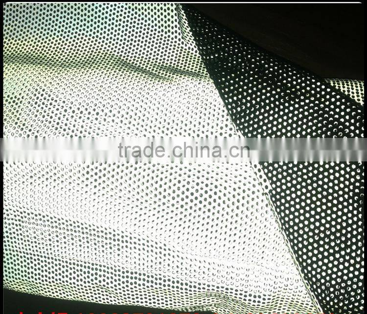 high light custom nylon gold color stretch reflective fabric