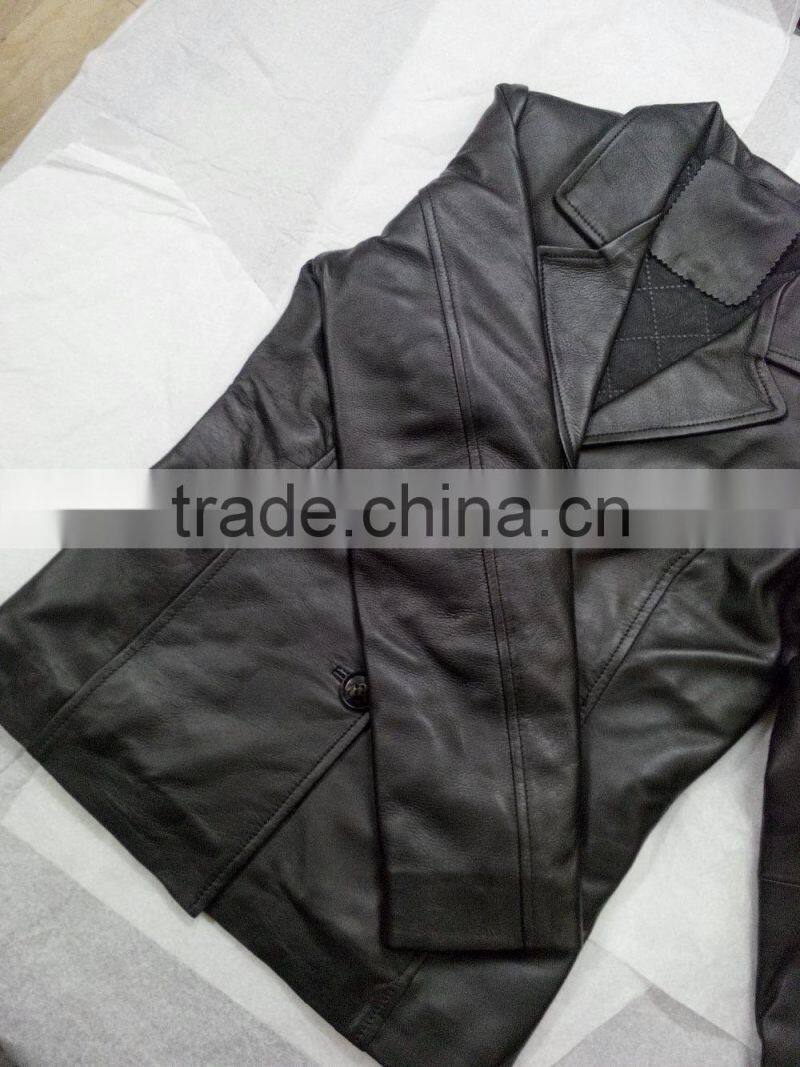 Custom Made High Quality Women Leather Jacket in lambskin