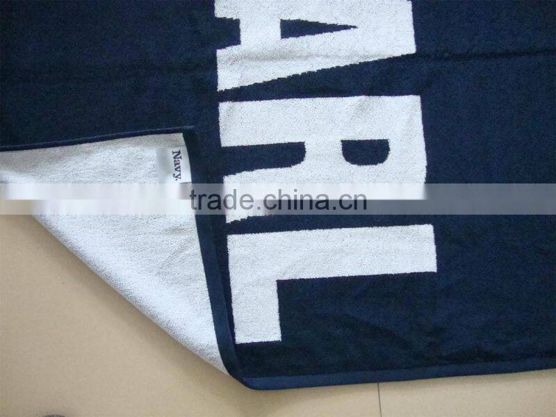 Larger size and thicker weight, 2 color jacquard terry beach towel