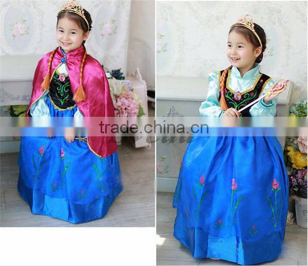 New Kids dress Frozen Anna Princess Dress Frozen girls dress lace evening dress
