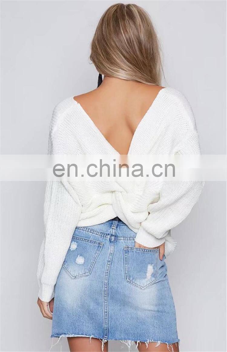 New fashion long sleeves warmer sweater for beautiful women KMY1082