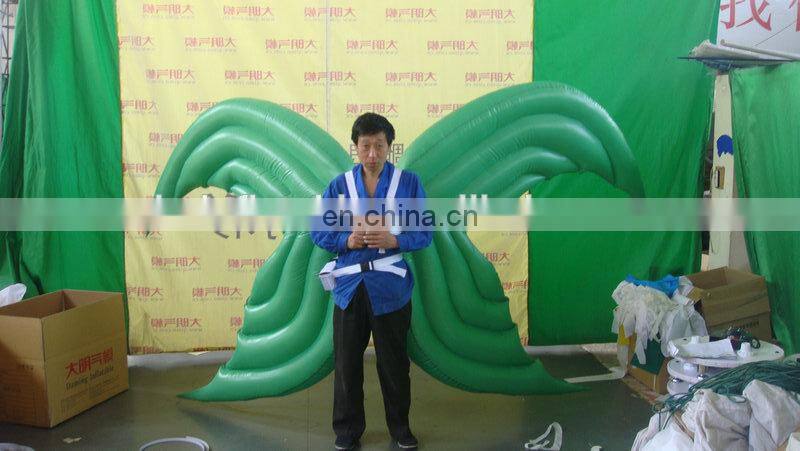 customized new style green inflatable costume butterfly wing for advertising