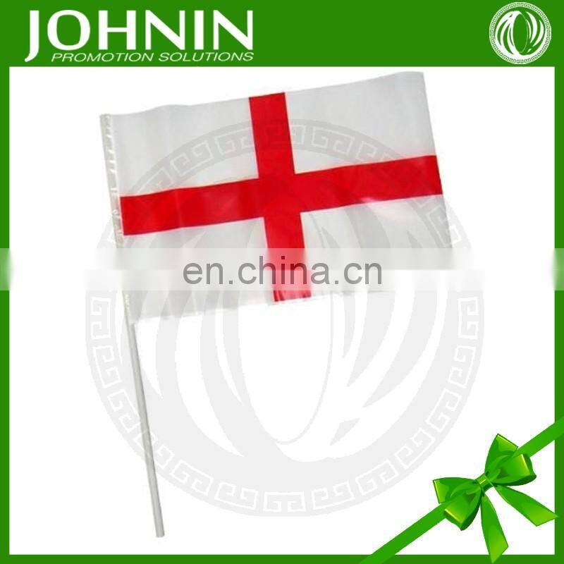 cheapest printed type promotional customer hand weaving plastic flag