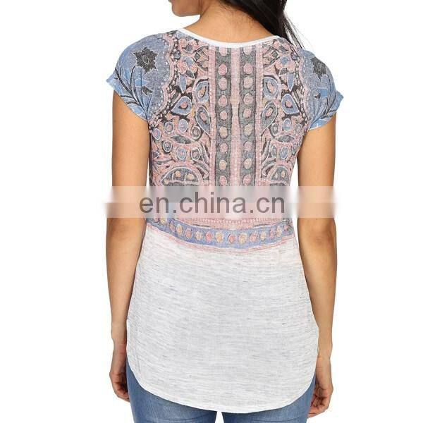 factory custom high quality extra long 3d sublimated printing softextile t shirt