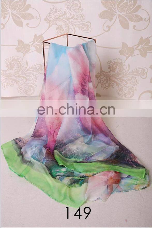 new fashion 100% silk scarf for women lady silk scarf wholesale china