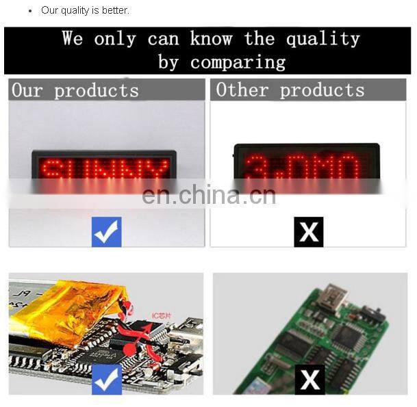 LANPAI Wholesale scrolling LED Message Badge/ Tag