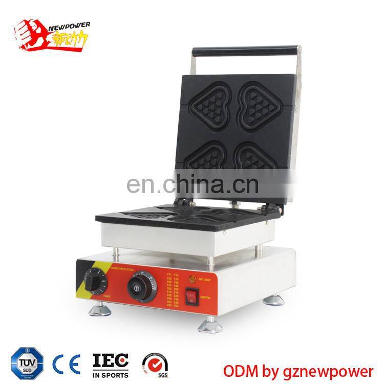 Belgian waffles biscuit heart shape waffle iron waffle stick machine with custom