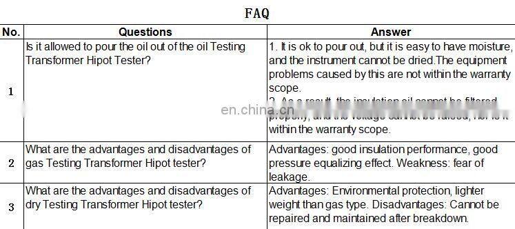 10KVA 150KV AC hipot tester high voltage testing transformer ac dc hipot tester