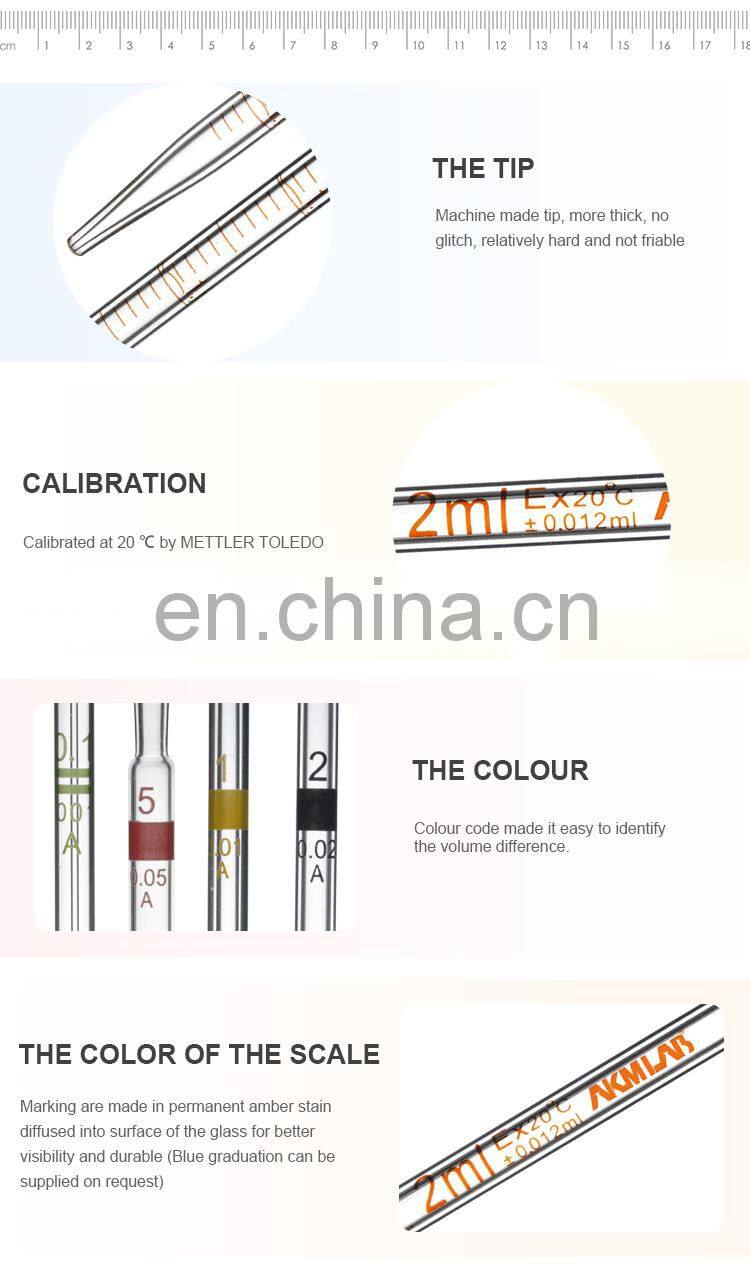 AKM LAB Graduated Glass Measuring Pipette For Lab