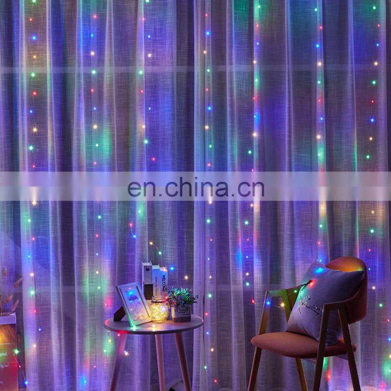 Amazon USB supply remote control led light curtain for home holiday decoration