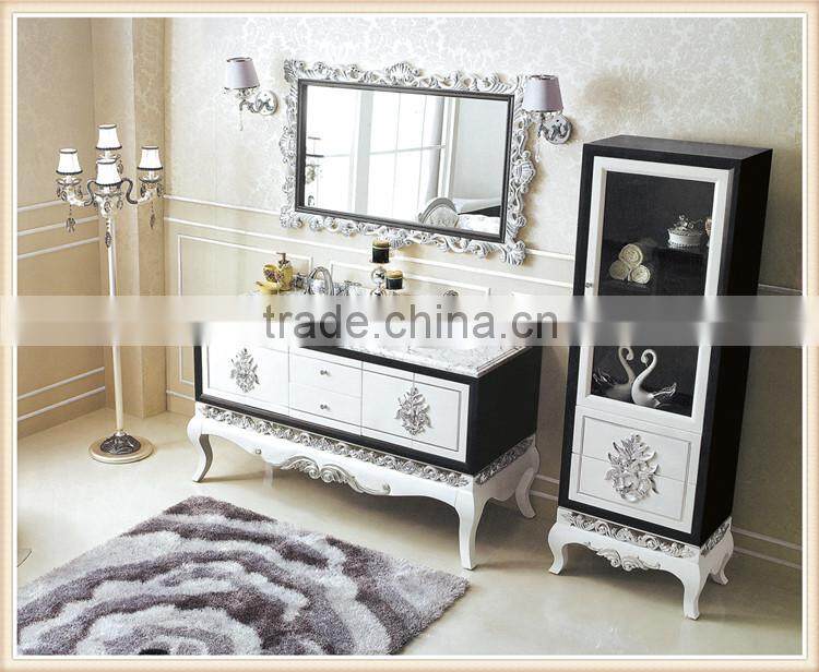 Black color Antique bathroom mirror luxury bathroom furniture