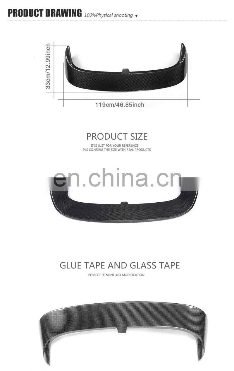 Factory carbon Roof Spoiler for VW Golf R MK7 GTI Hatchback 14-17