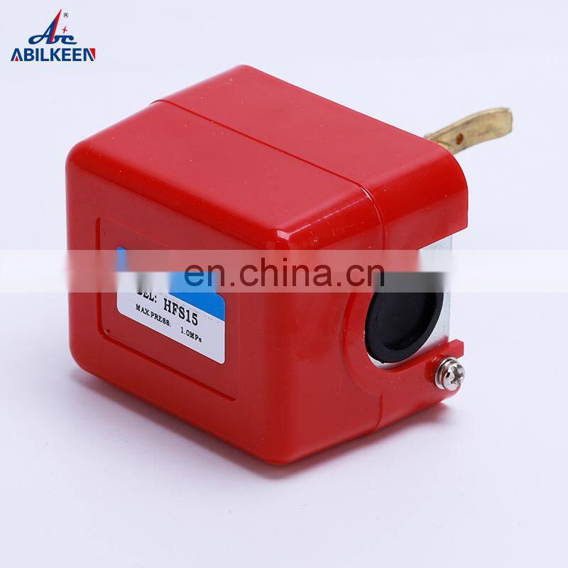Red Color HFS-15 G1/2 Sensors 220VAC 15A Liquid Water High Temperature Resistance Mechanical Paddle Flow Switch