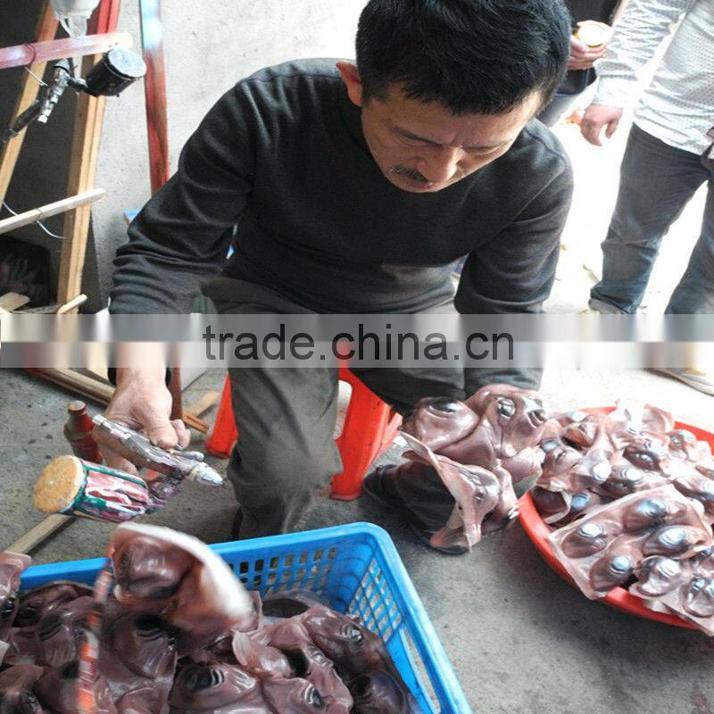 White Latex Masks of Terror with Hair