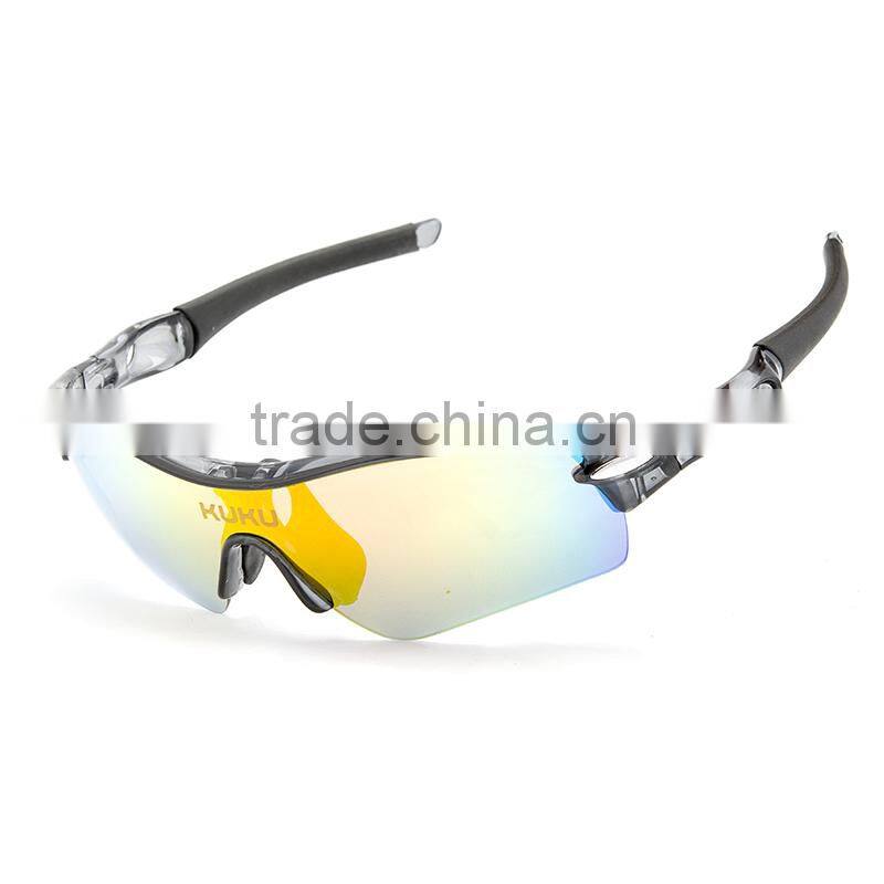 5 lens replaceable bicycling riding sport sunglasses with strap