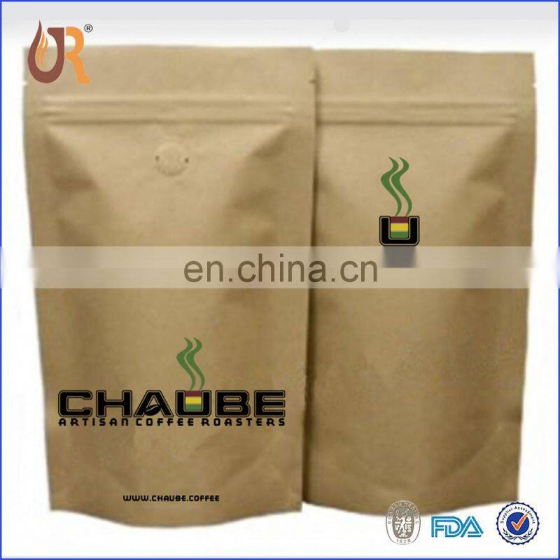 Wholesale 12oz Craft Paper Coffee Bag With Valve