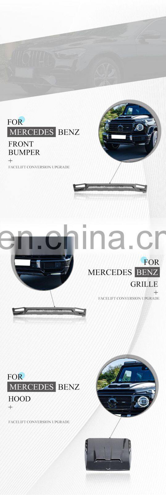GBT Car bumpers for benz G 500 class automotive parts mercedes benz G 500 class toppik kit