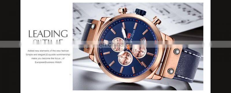 MINI FOCUS 0110 Man Watch 2021 Top Brand Sport Watches Luxury Sports Chronograph Military Genuine Leather Wrist Watches