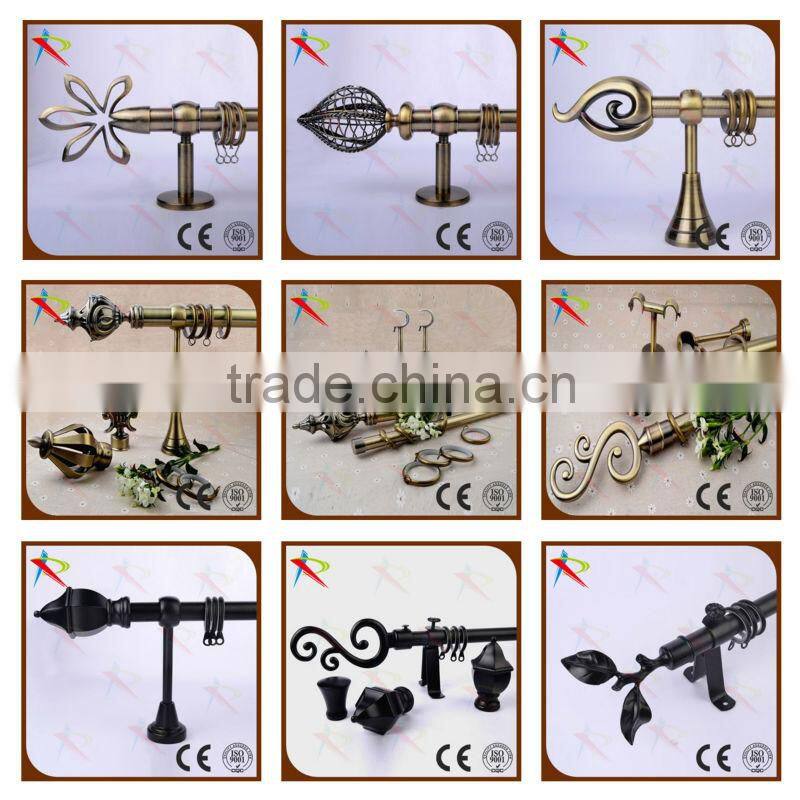 Black curtain pole ceiling bracket size of 19mm&19mm