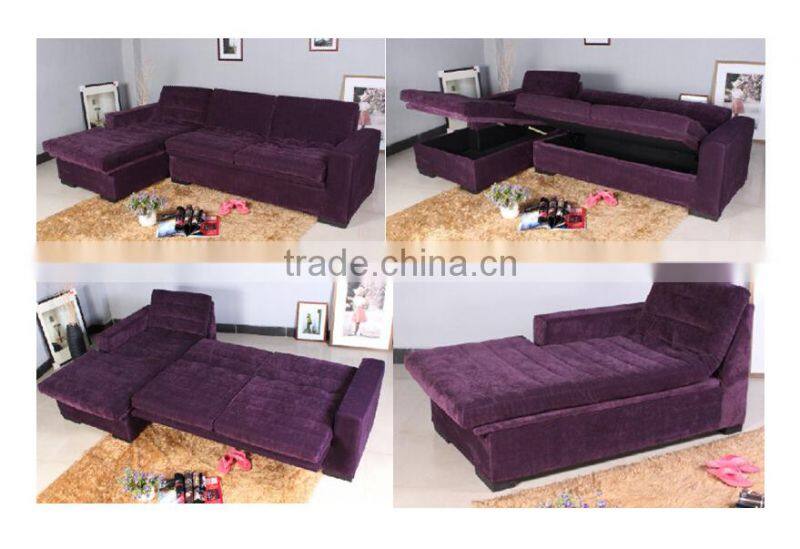 Sectional Fabric Recliner Corner Sofa Bed