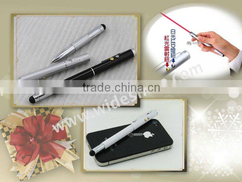 iT05 telescopic stylus pens for touch screens fashion design metal ballpoint laser pen
