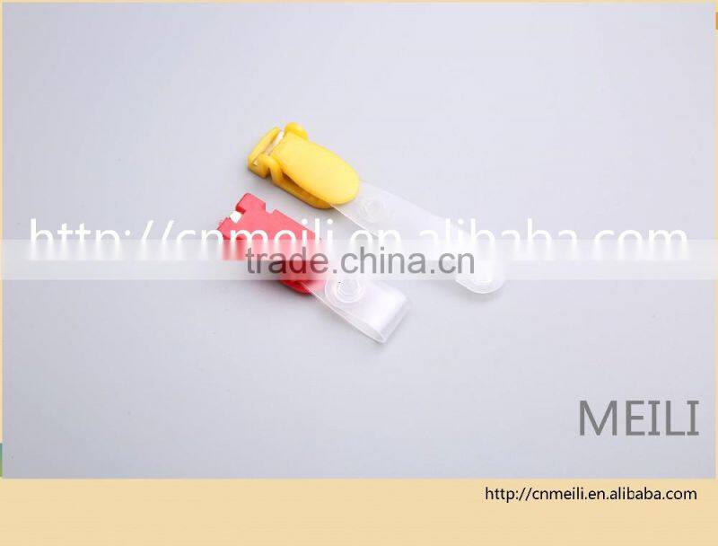 promotional clip with plastic strap