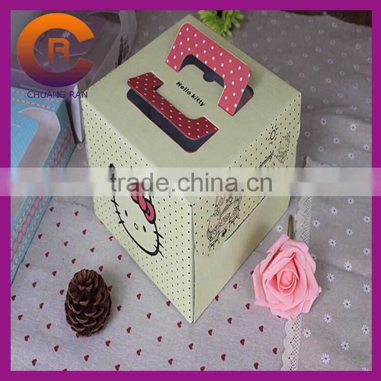 Strong corrugated paper printed custom decorative cake boxes