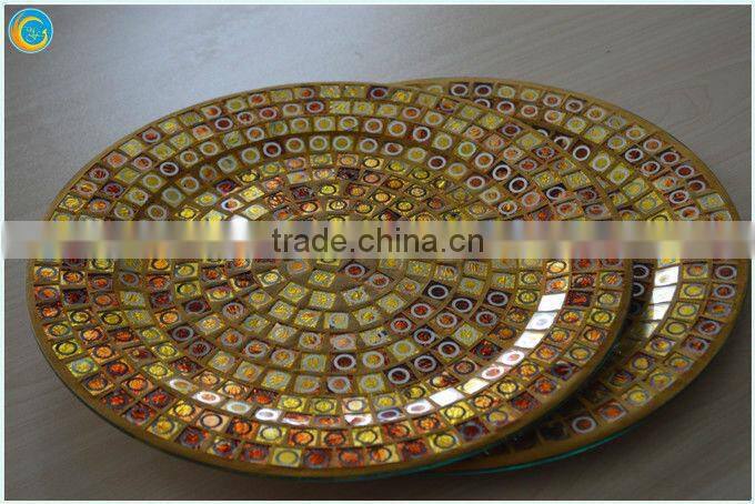 silver paper mosaic plates