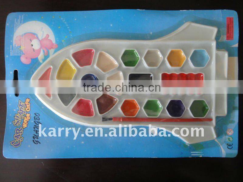 bird shaped damp-dry water color