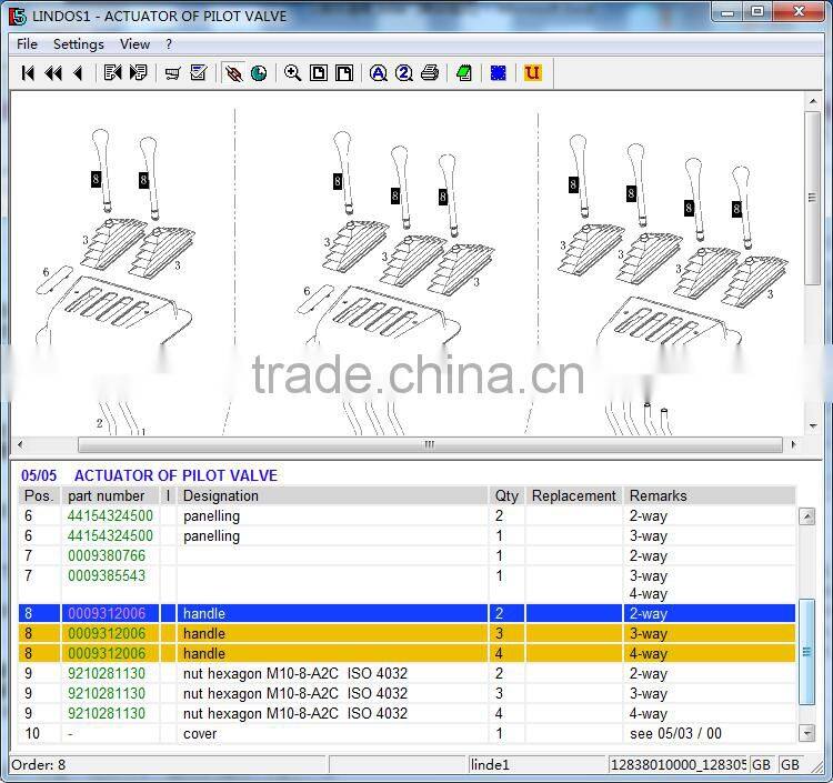 handle 0009312006 spare part for Linde forklift truck 1218 1283 350 351 352