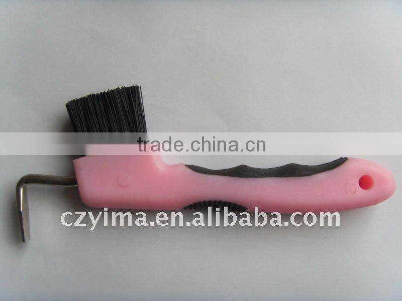 plastic horse hoof pick with brush/horse products