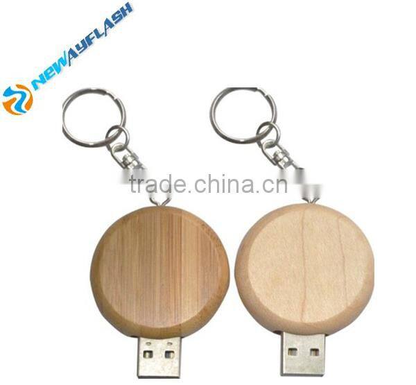 Factory price wholesale usb 2.0 wood usb key chain