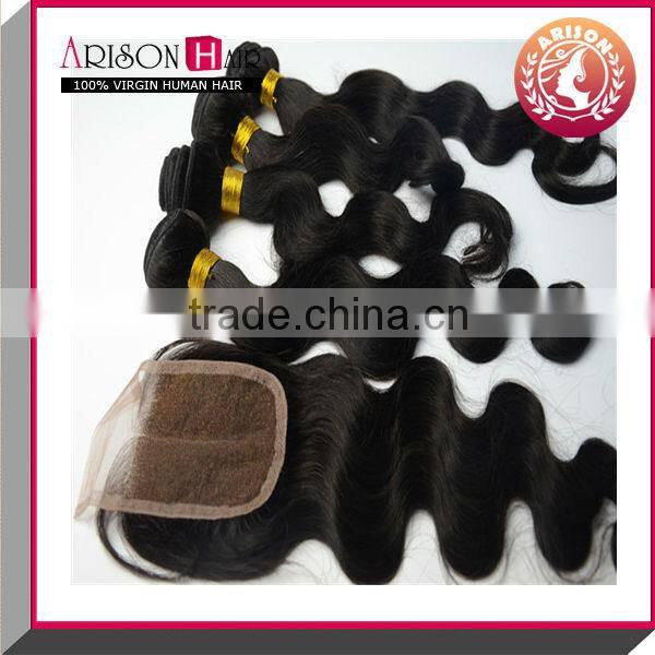 Virgin Peruvian 3 part silk base Lace Closure Full Lace Frontal Closures cheap stock Silk Base Lace Closure