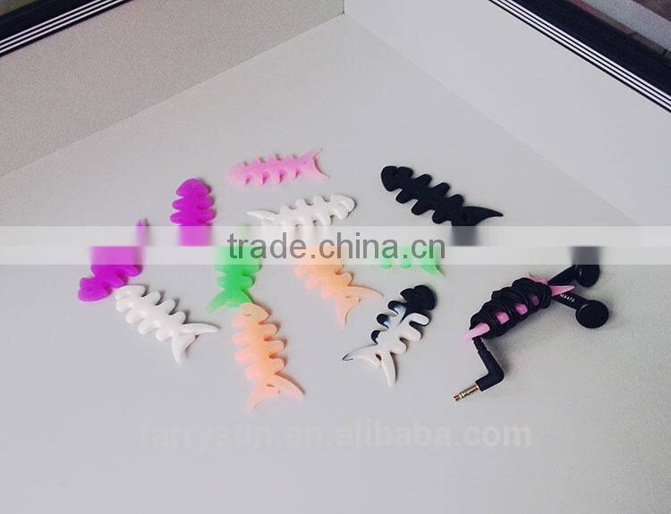 Hotsales Creative Cute mini tree sapling cable winder cord organizer silicone earphone winder