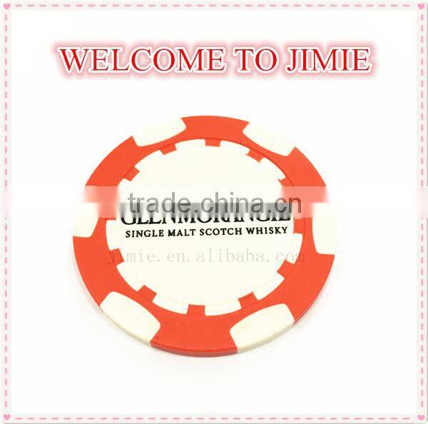 abs poker chips blank with logo printing