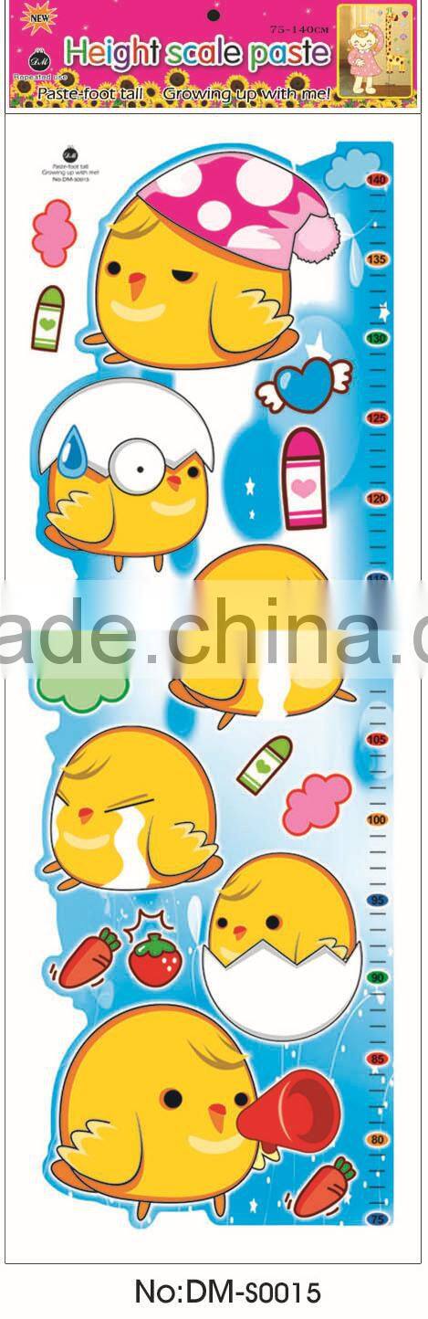 chick PVC height wall sticker