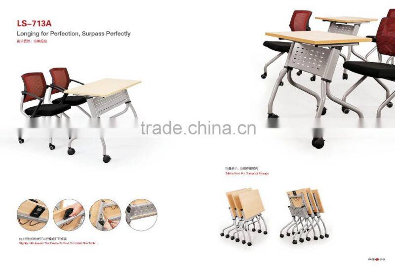 Commercial office furniture stainless steel metal training table workstation