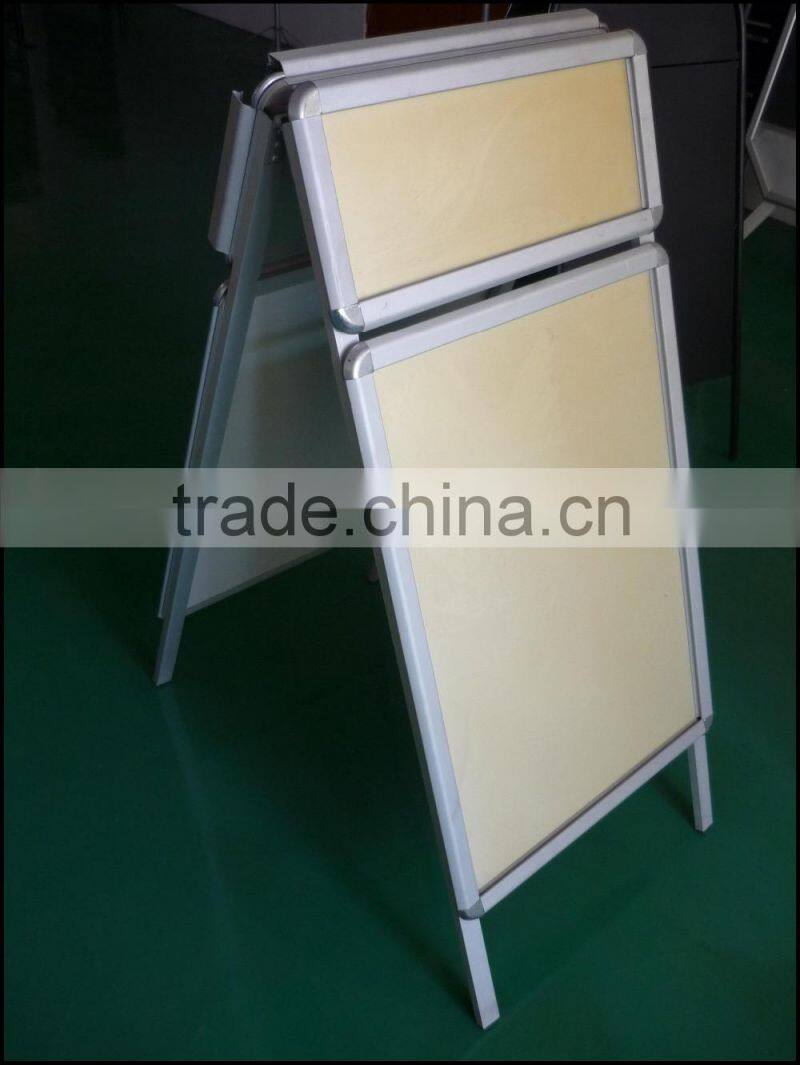 Double Sided A Frame Sidewalk Advertisement Stand Market Pavement Snap Display