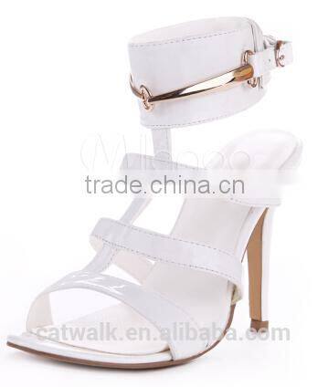white color strap sandals big size shoes women sandals popularity 2015 night club sandal shoes