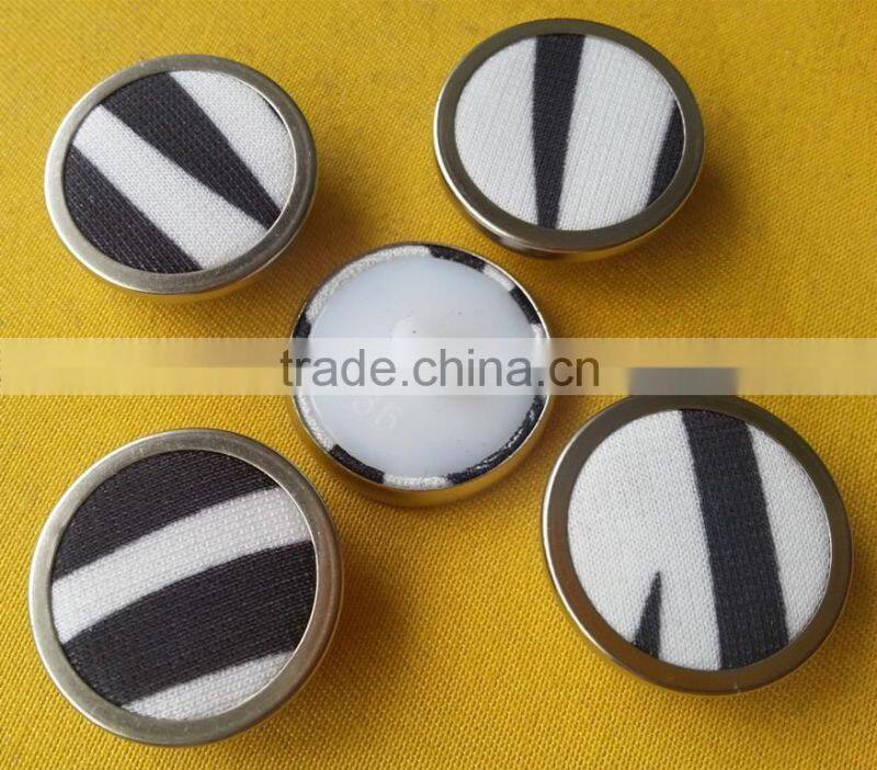 Metal Ring Fabric Covered Shank Button -- F1522